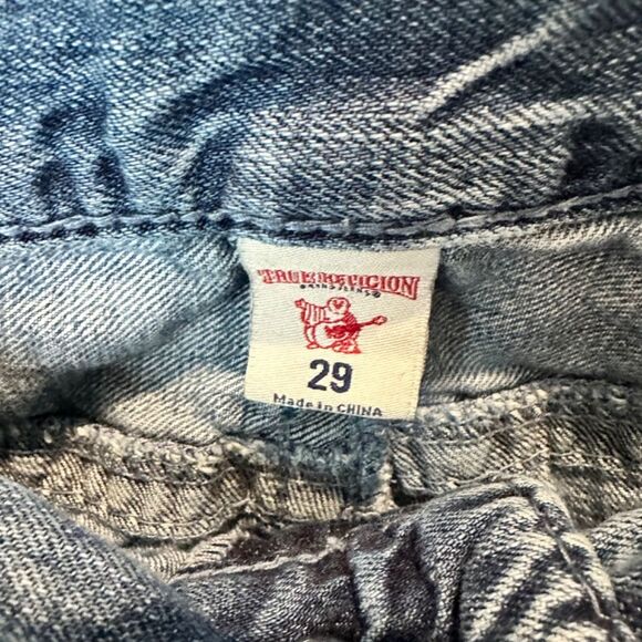 Men’s True Religion Slim Moto Style Distressed Jeans - Size 29 - EUC - Picture 4 of 7